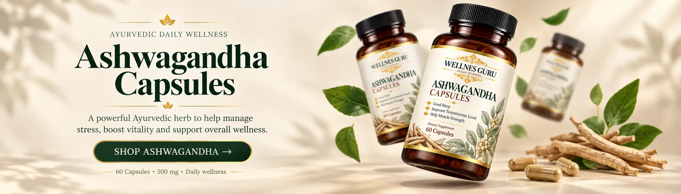 Ashwagandha Capsules — Ayurvedic Daily Wellness